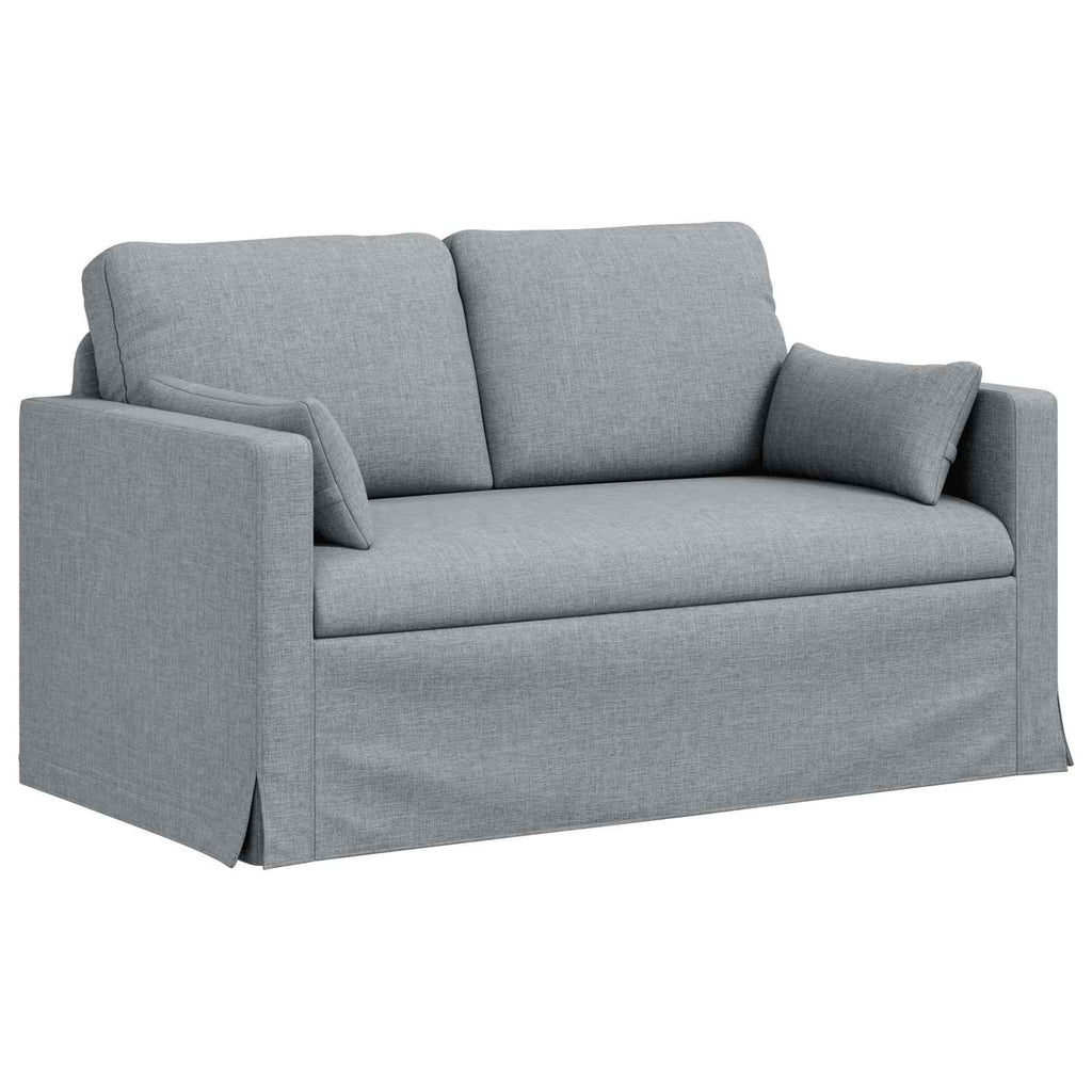 Sofa Set 2 pcs Hellgrau 139 x 78 x 80 cm Stoff