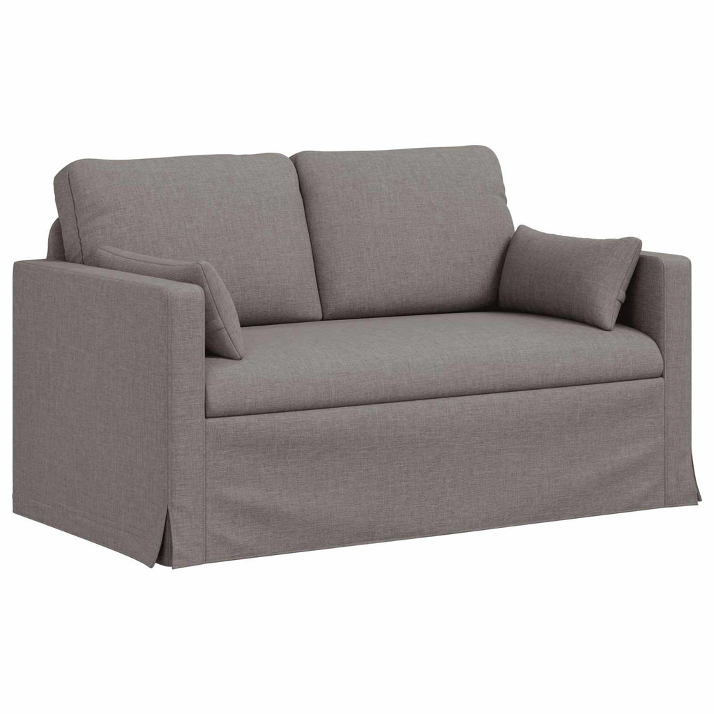Sofa Set 2 pcs Taupe 139 x 78 x 80 cm Stoff