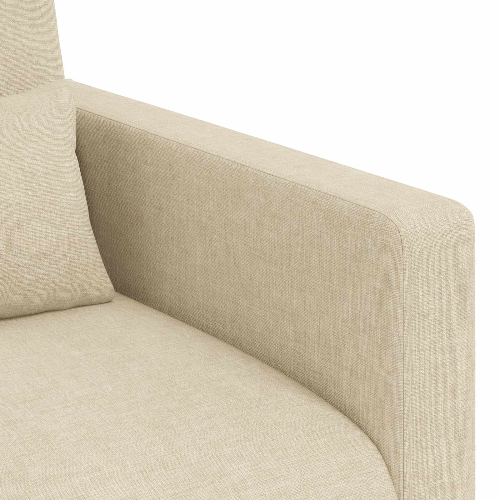Sofa Set 2 pcs Creme 139 x 78 x 80 cm Stoff
