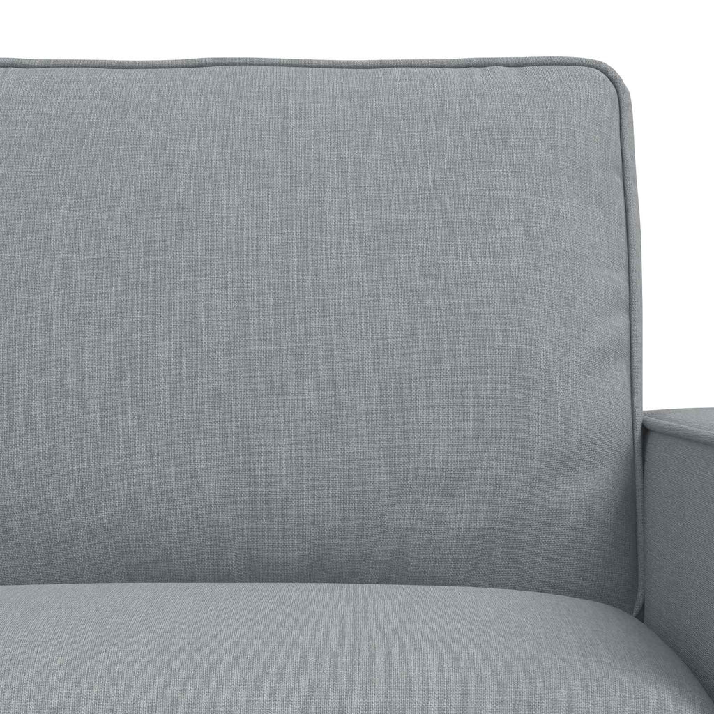 Sofa Set 2 pcs Hellgrau 162 x 80 x 82 cm Stoff