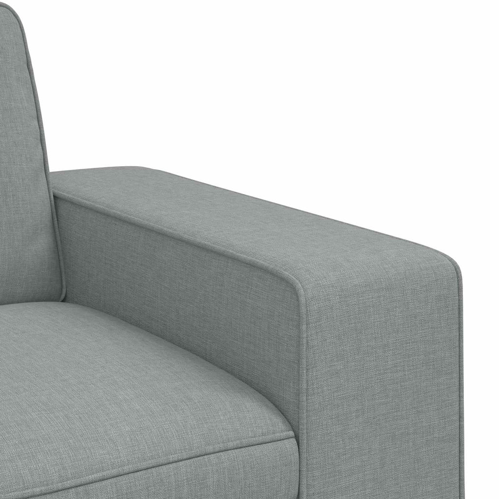 Sofa Set 2 pcs Hellgrau 162 x 80 x 82 cm Stoff