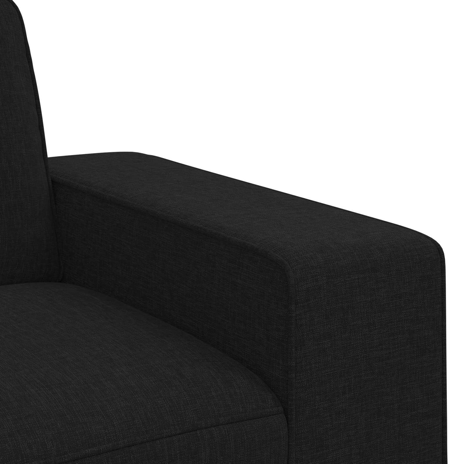 Sofa Set 2 pcs Schwarz 162 x 80 x 82 cm Stoff