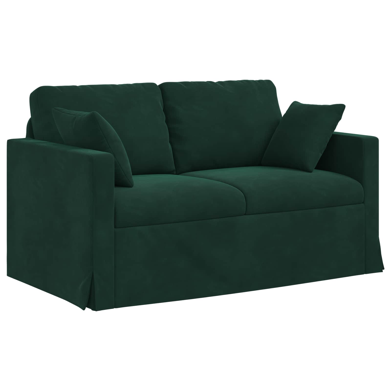 Sofa Set 2 pcs Dunkelgrün 138 x 78 x 80 cm Samt
