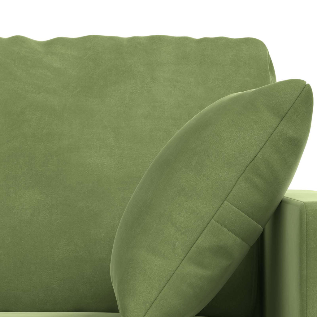 Sofa Set 2 pcs Hellgrün 138 x 78 x 80 cm Samt