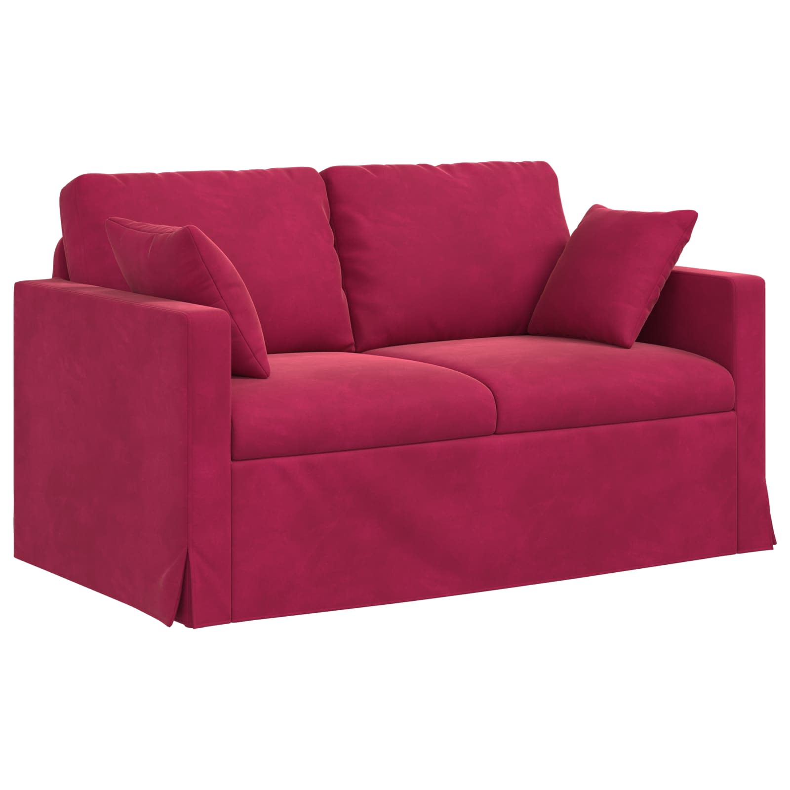 Sofa Set 2 pcs Weinrot 138 x 78 x 80 cm Samt