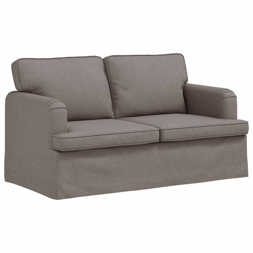 Sofa Set 2 pcs Taupe 144 x 80 x 85 cm Stoff