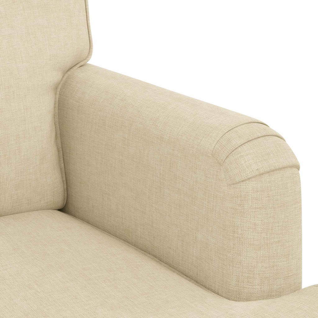 Sofa Set 2 pcs Creme 144 x 80 x 85 cm Stoff