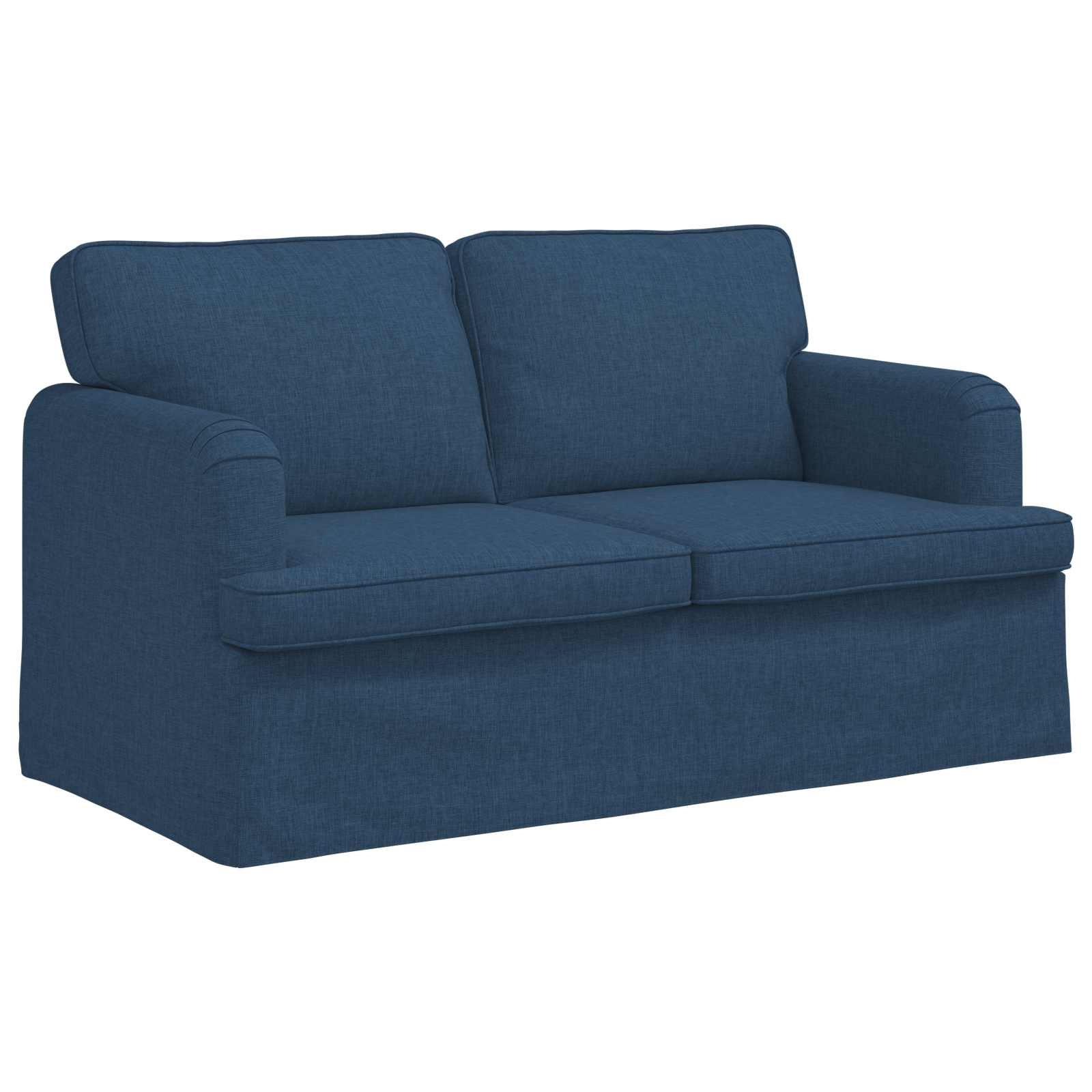 Sofa Set 2 pcs Blau 144 x 80 x 85 cm Stoff