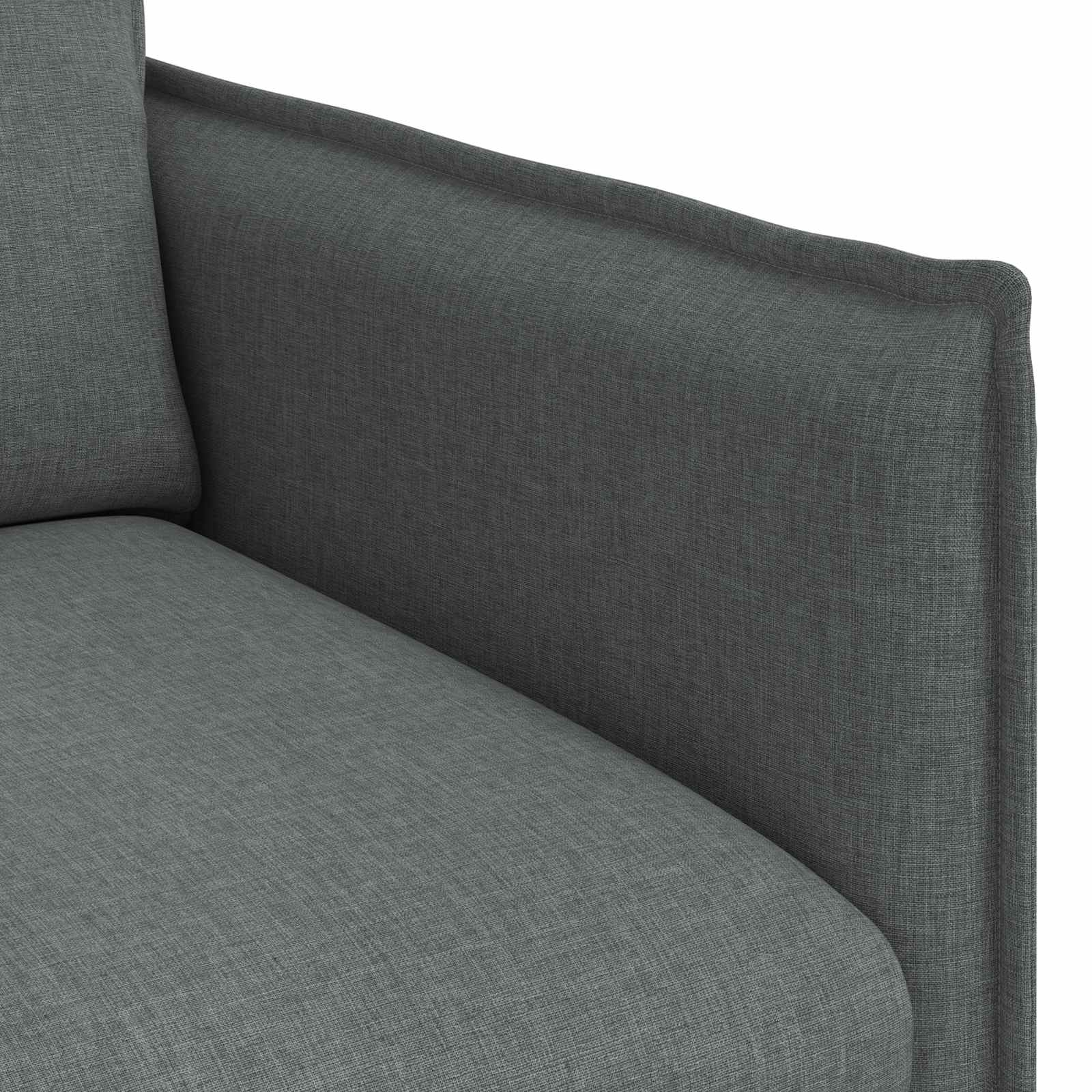 Sofa Set 2 pcs Dunkelgrau 136 x 82 x 85 cm Stoff