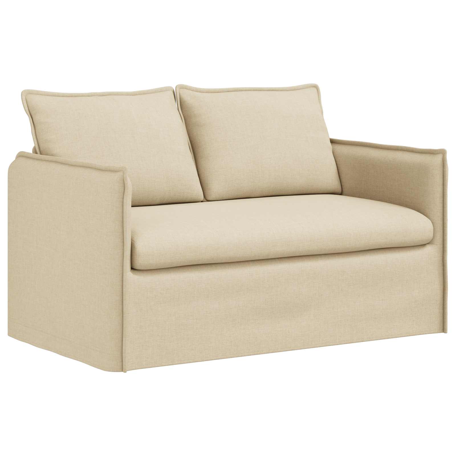 Sofa Set 2 pcs Creme 136 x 82 x 85 cm Stoff