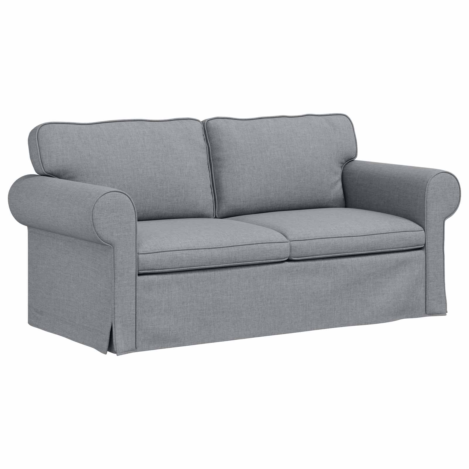 Sofa Set 2 pcs Hellgrau 175 x 82 x 80 cm Stoff