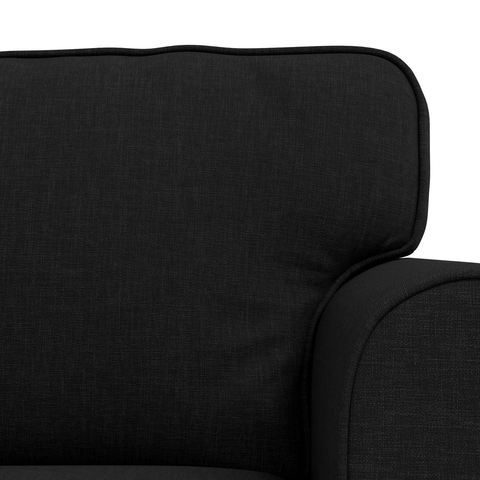 Sofa Set 2 pcs Schwarz 175 x 82 x 80 cm Stoff