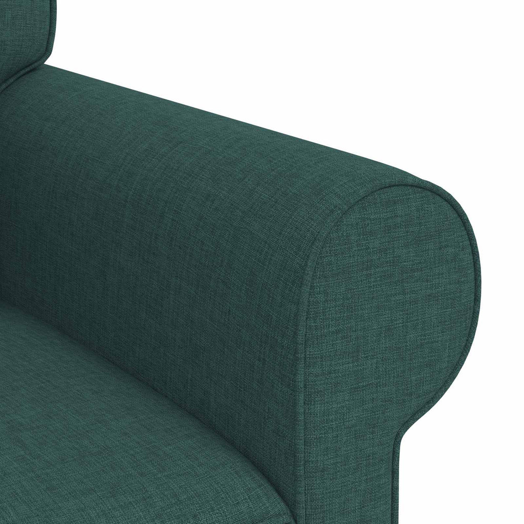 Sofa Set 2 pcs Dunkelgrün 175 x 82 x 80 cm Stoff