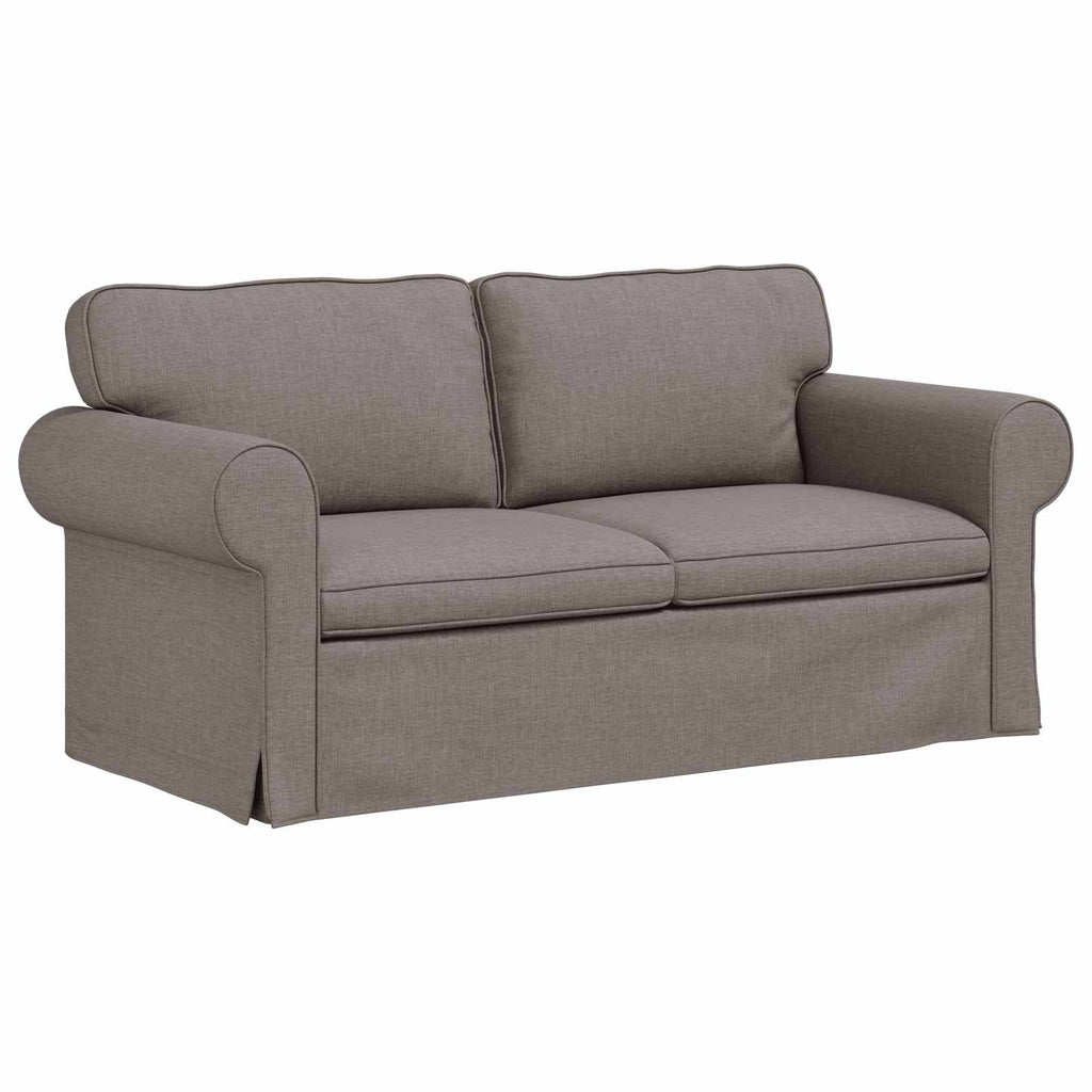 Sofa Set 2 pcs Taupe 175 x 82 x 80 cm Stoff