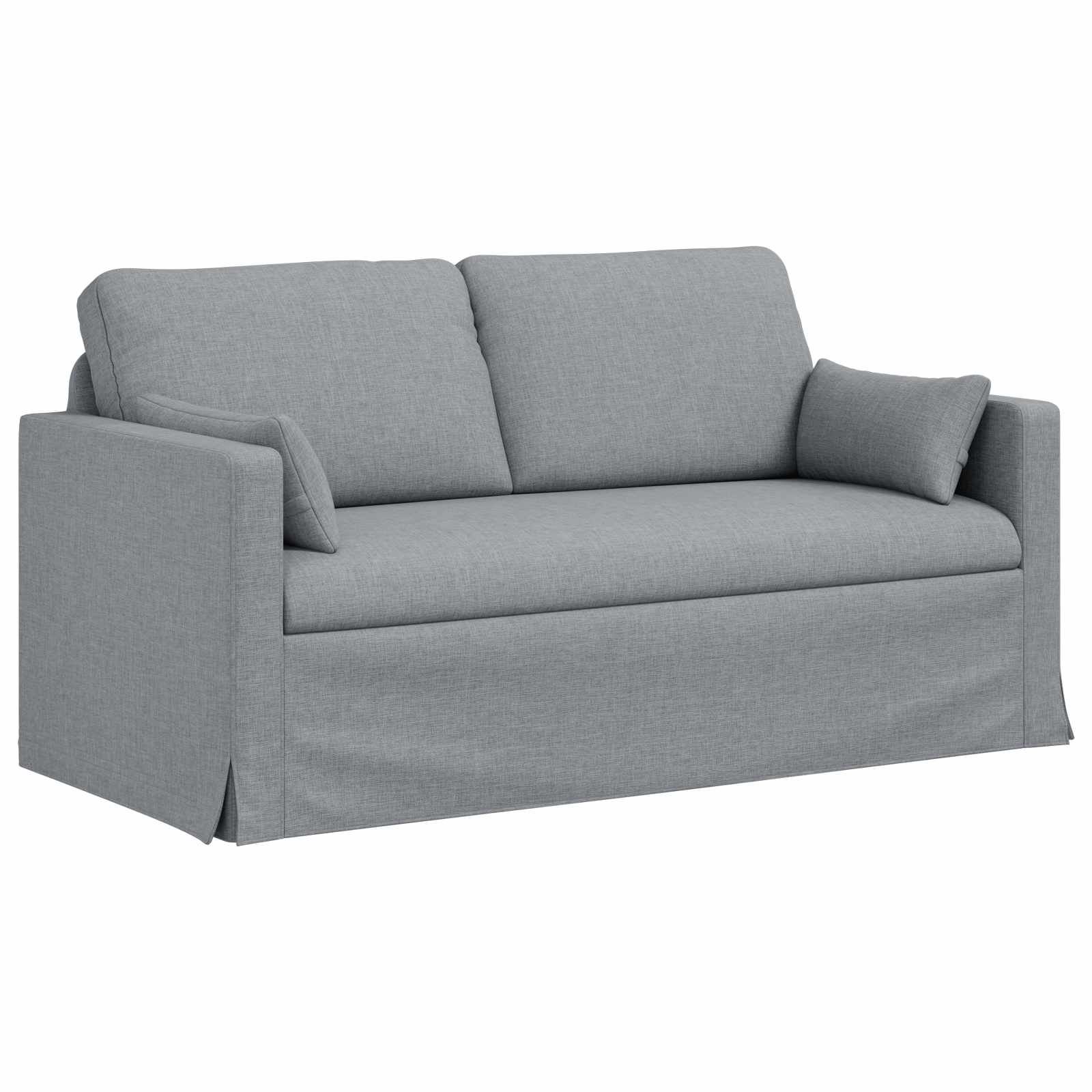 Sofa Set 2 pcs Hellgrau 158 x 78 x 80 cm Stoff