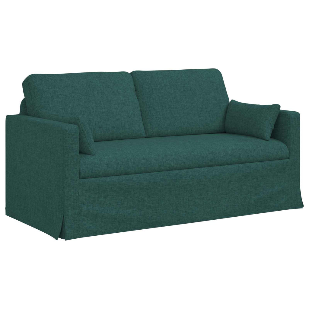 Sofa Set 2 pcs Dunkelgrün 158 x 78 x 80 cm Stoff