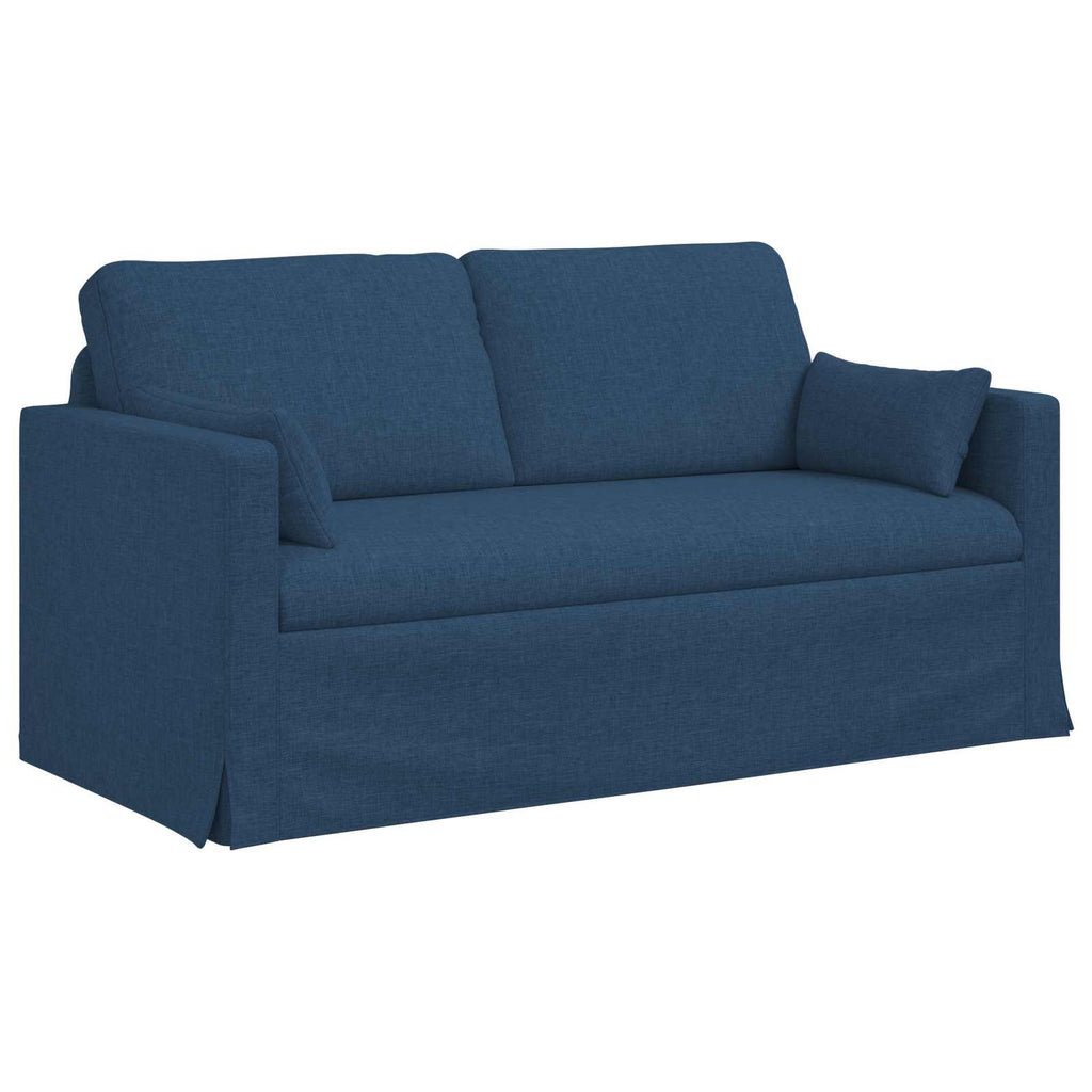 Sofa Set 2 pcs Blau 158 x 78 x 80 cm Stoff