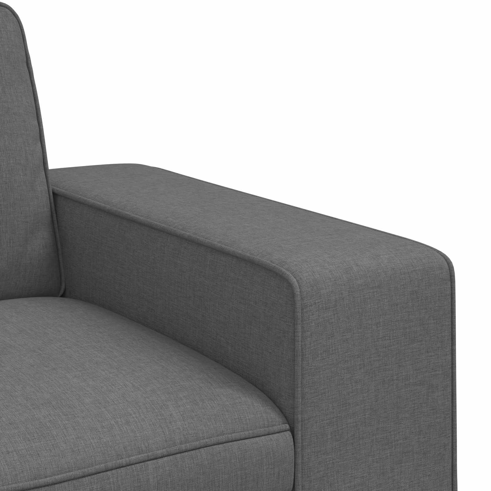 Sofa Set 2 pcs Dunkelgrau 182 x 80 x 82 cm Stoff