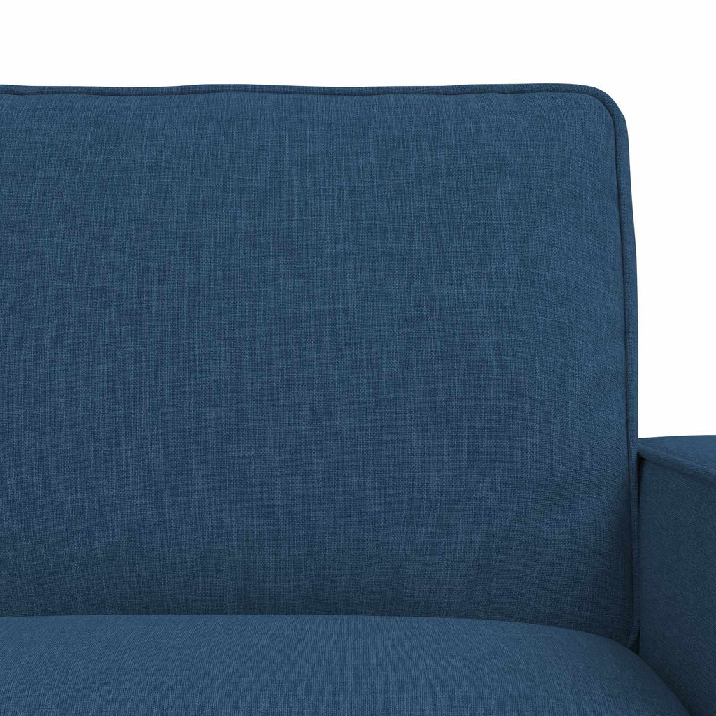 Sofa Set 2 pcs Blau 182 x 80 x 82 cm Stoff