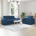 Sofa Set 2 pcs Blau 182 x 80 x 82 cm Stoff