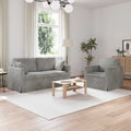 Sofa Set 2 pcs Hellgrau 158 x 78 x 80 cm Samt
