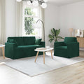 Sofa Set 2 pcs Dunkelgrün 158 x 78 x 80 cm Samt