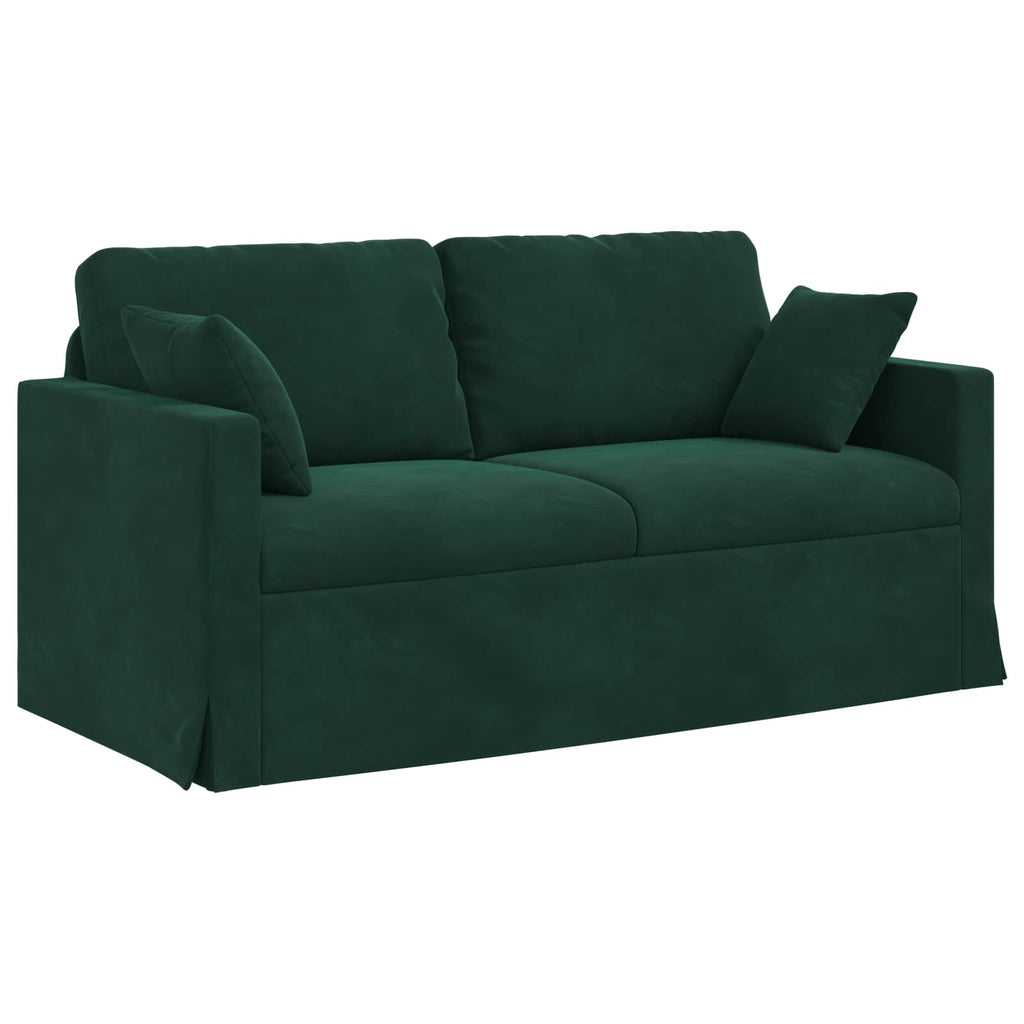 Sofa Set 2 pcs Dunkelgrün 158 x 78 x 80 cm Samt