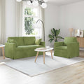 Sofa Set 2 pcs Hellgrün 158 x 78 x 80 cm Samt