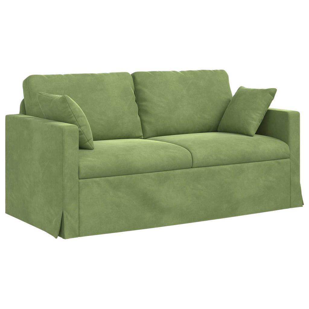 Sofa Set 2 pcs Hellgrün 158 x 78 x 80 cm Samt