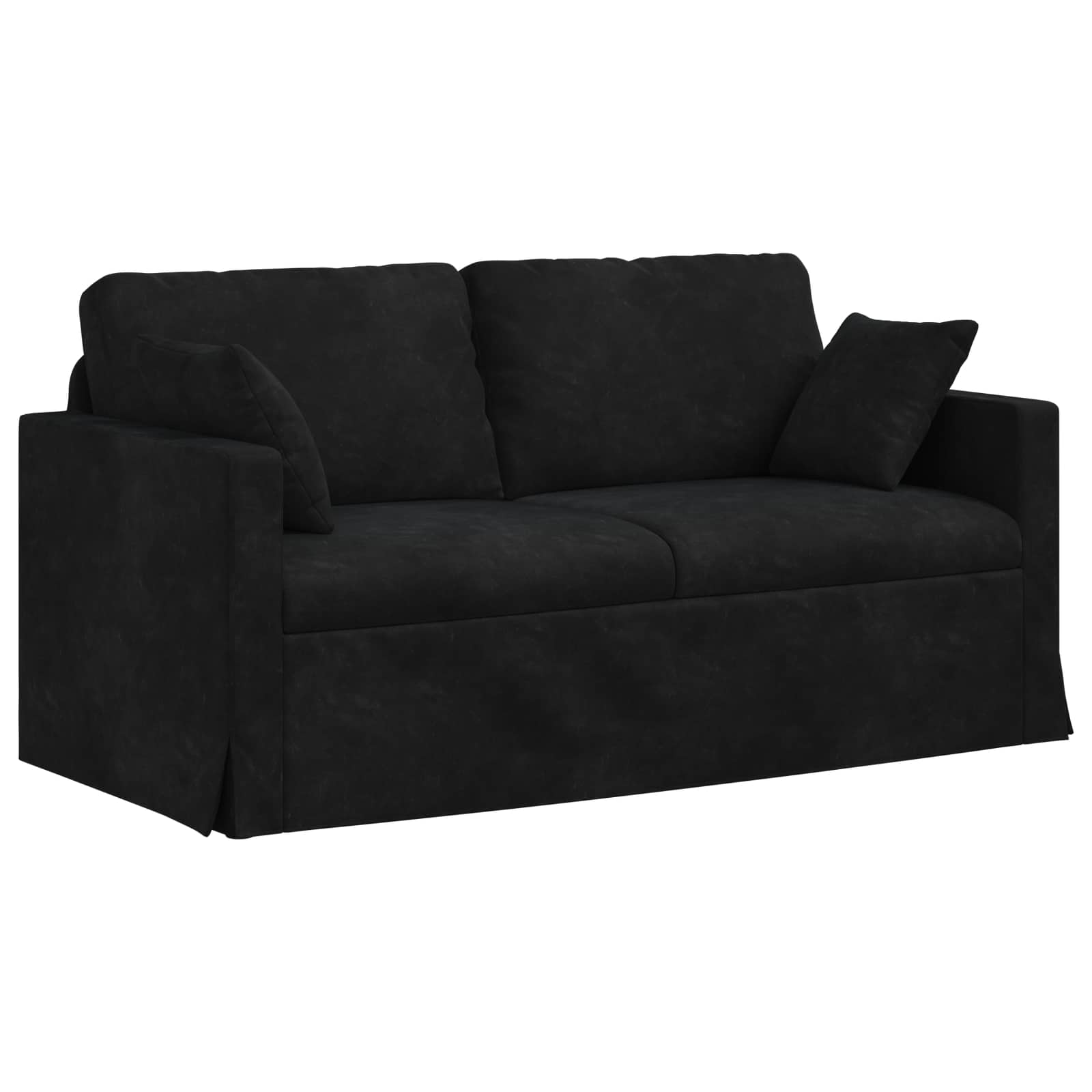Sofa Set 2 pcs Schwarz 158 x 78 x 80 cm Samt