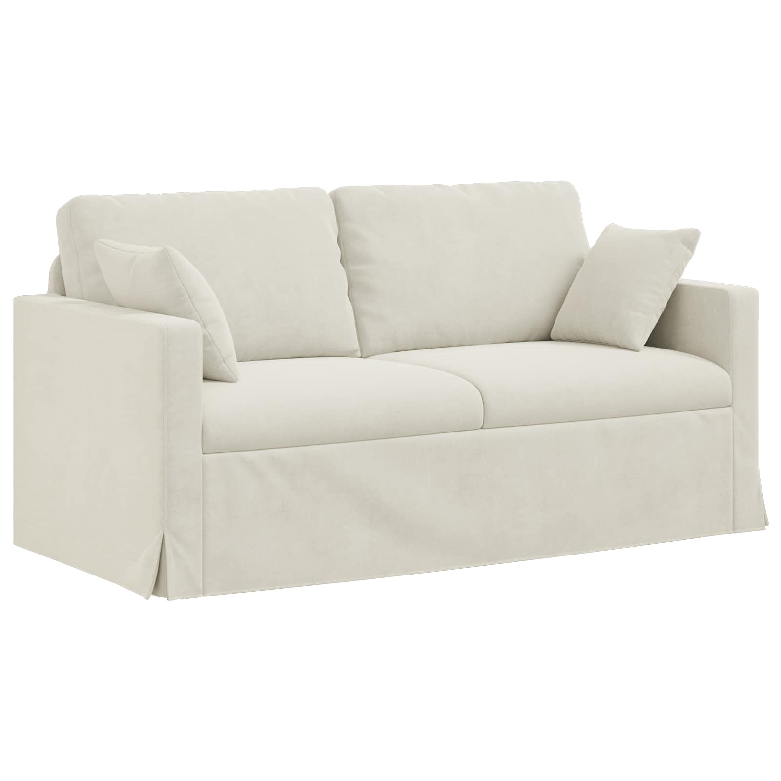 Sofa Set 2 pcs Creme 158 x 78 x 80 cm Samt