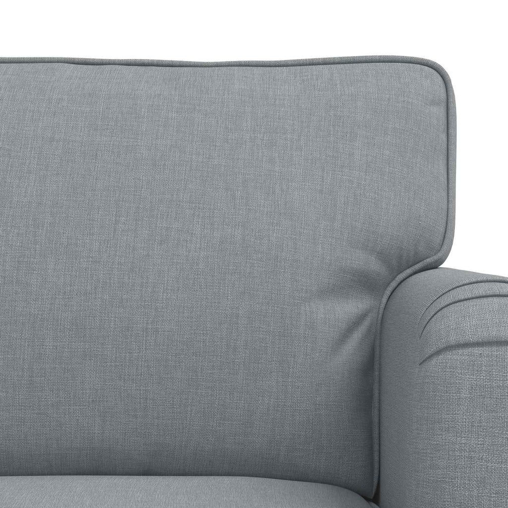 Sofa Set 2 pcs Hellgrau 162 x 80 x 85 cm Stoff