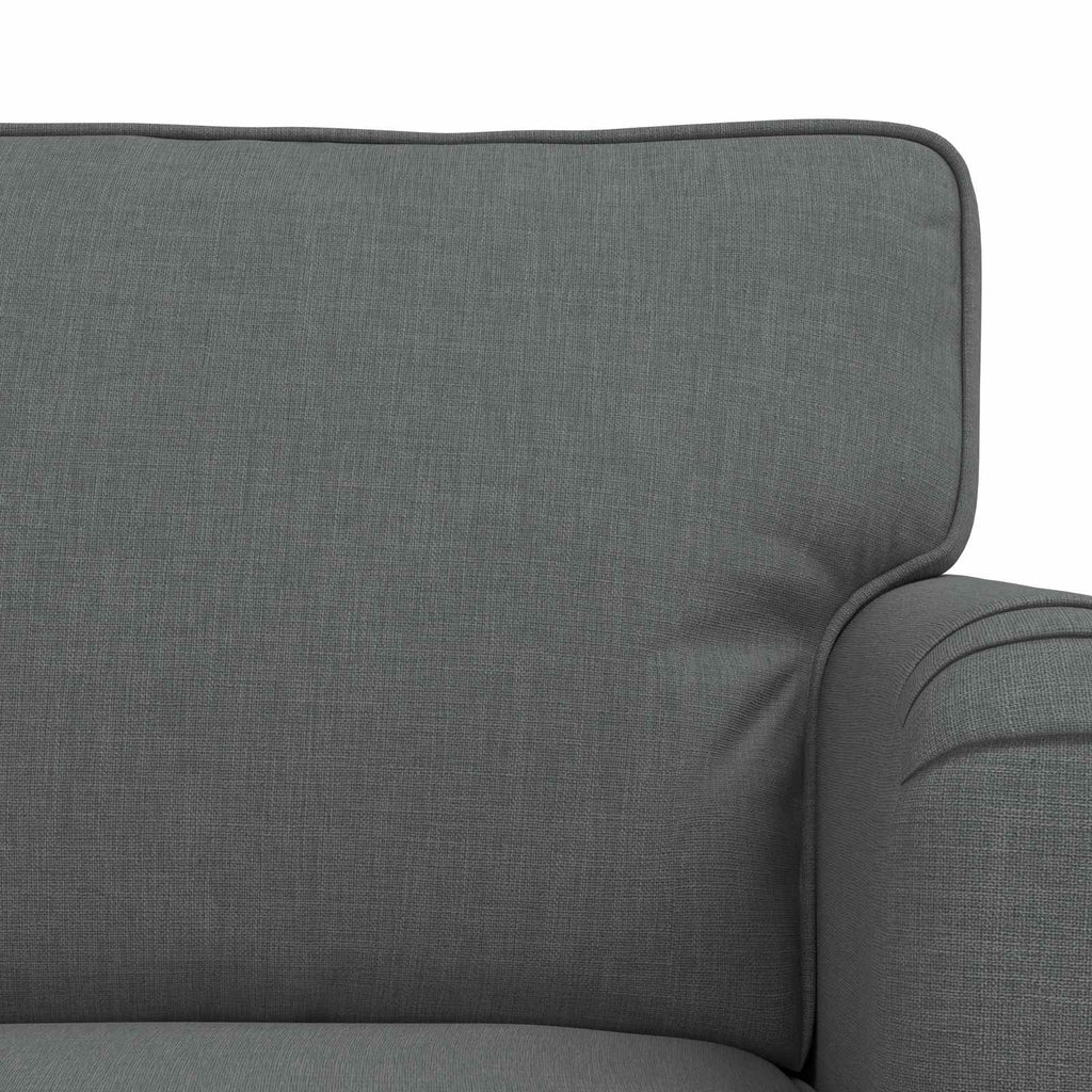 Sofa Set 2 pcs Dunkelgrau 162 x 80 x 85 cm Stoff
