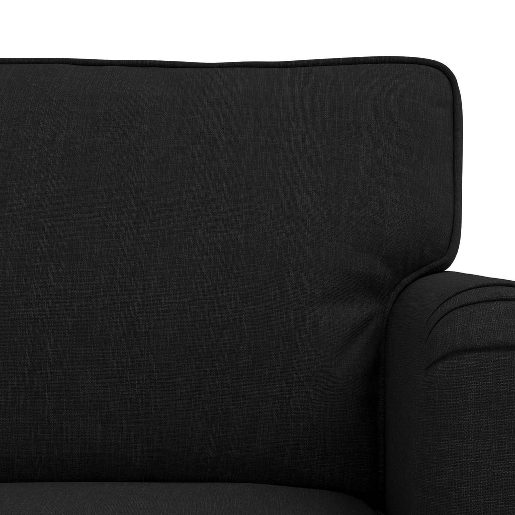 Sofa Set 2 pcs Schwarz 162 x 80 x 85 cm Stoff