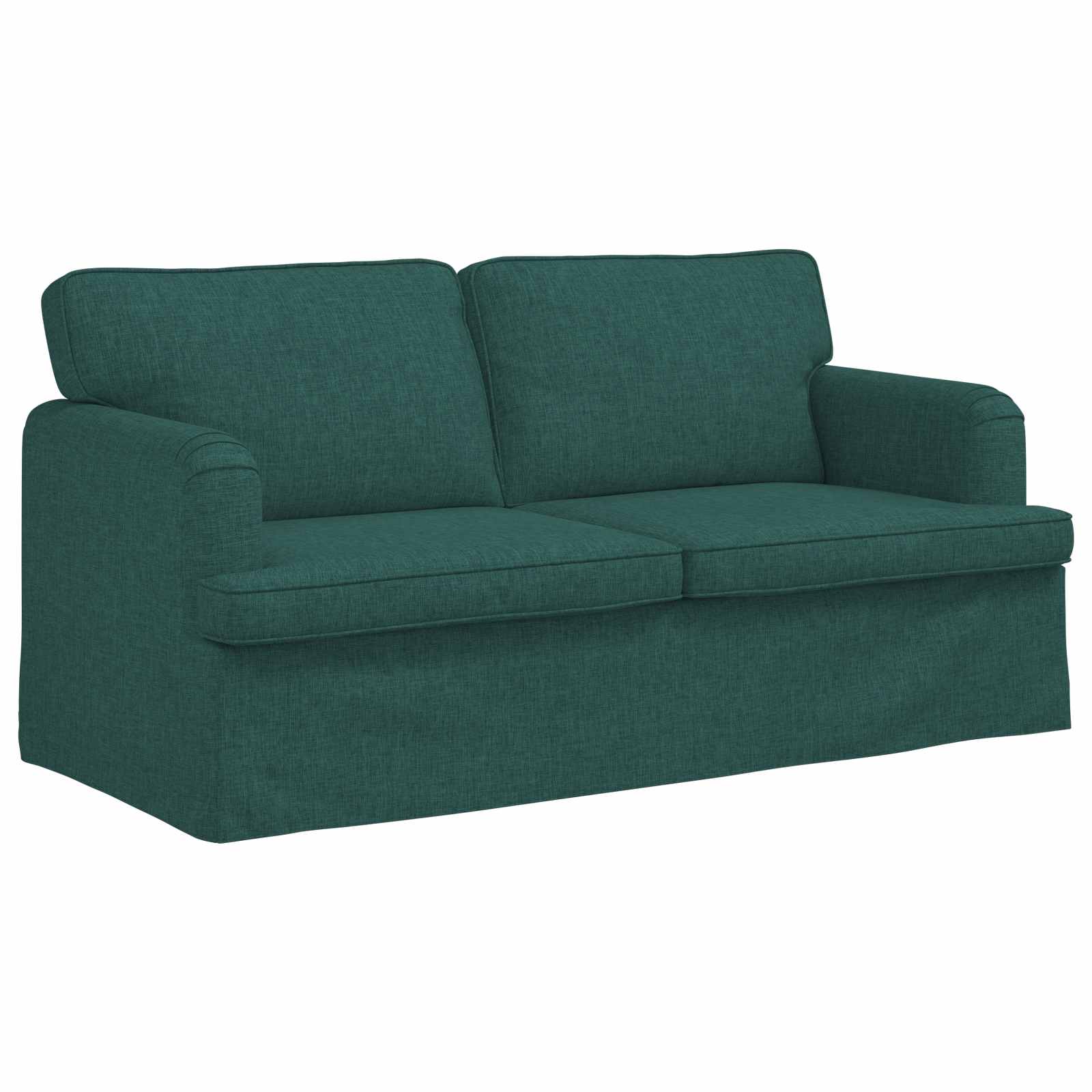 Sofa Set 2 pcs Dunkelgrün 162 x 80 x 85 cm Stoff
