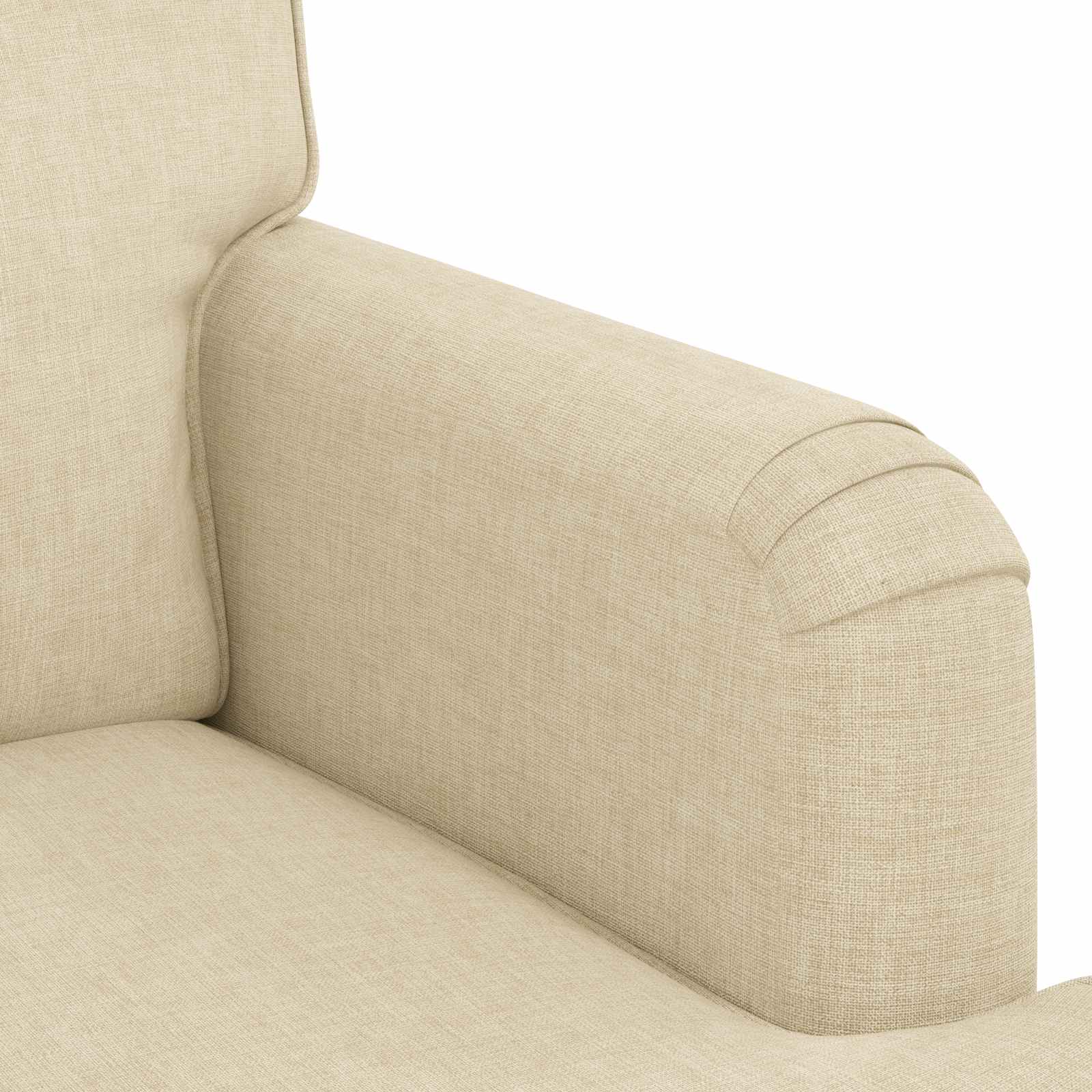 Sofa Set 2 pcs Creme 162 x 80 x 85 cm Stoff