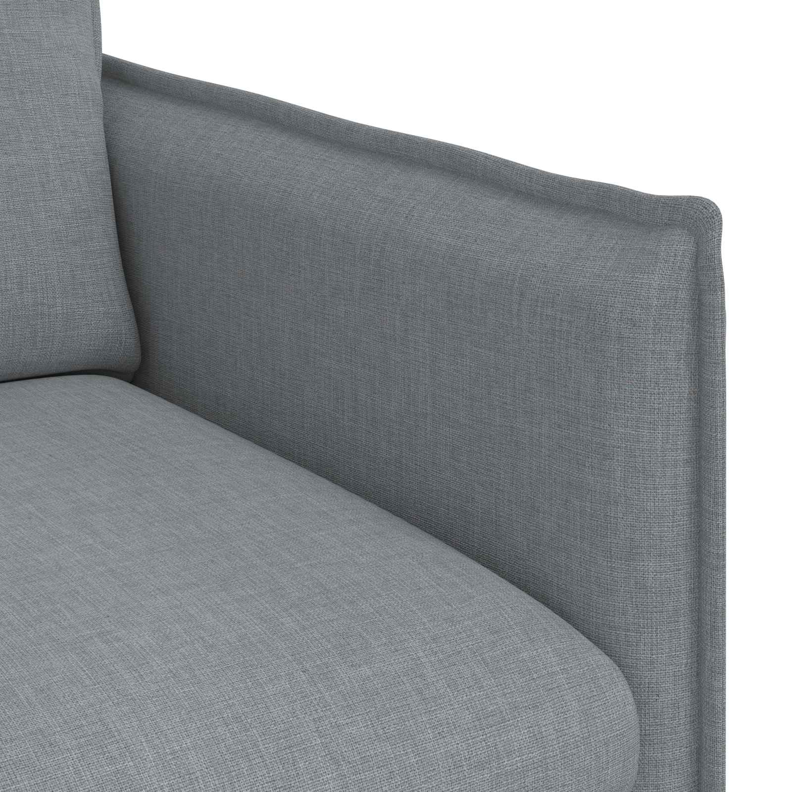 Sofa Set 2 pcs Hellgrau 156 x 82 x 85 cm Stoff