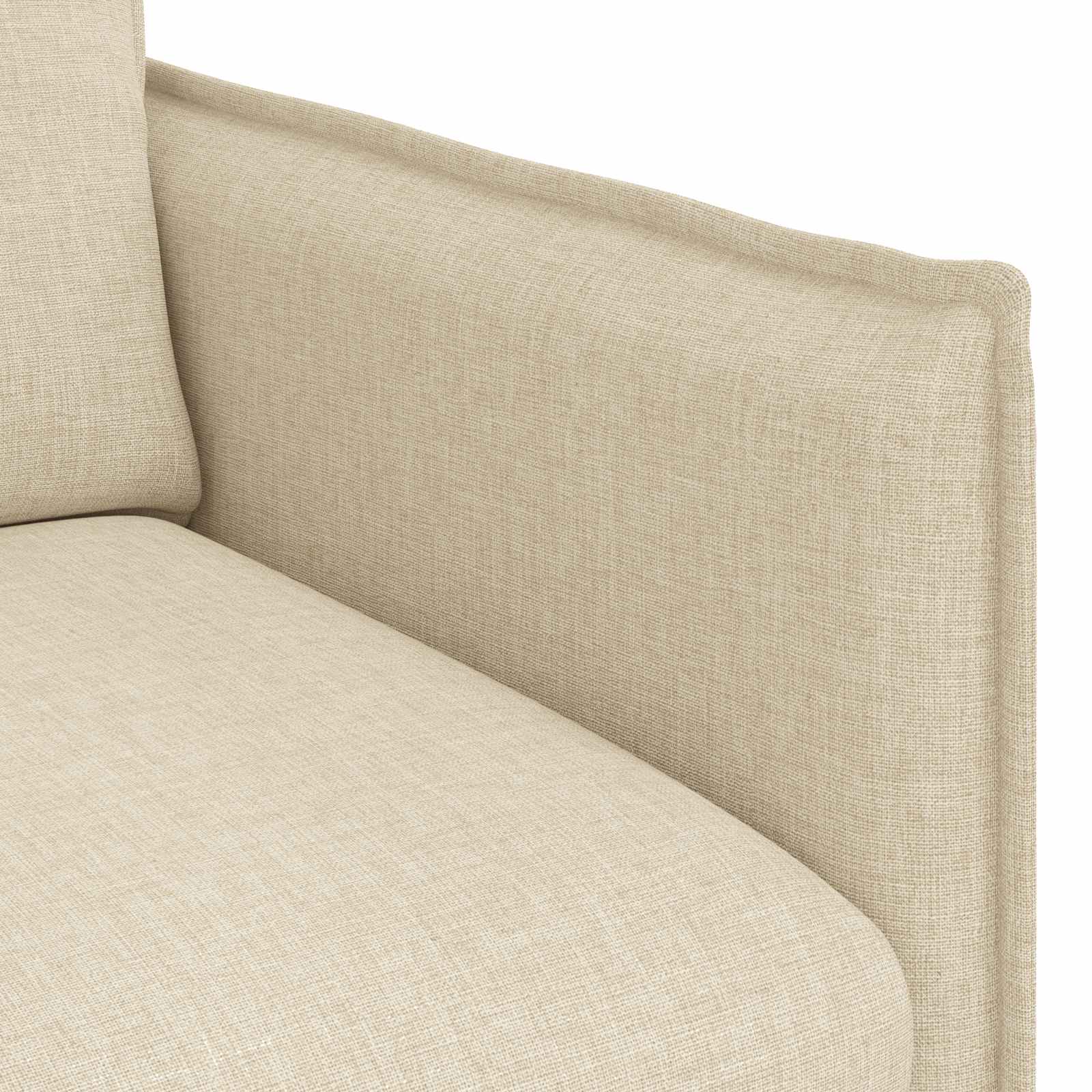 Sofa Set 2 pcs Creme 156 x 82 x 85 cm Stoff