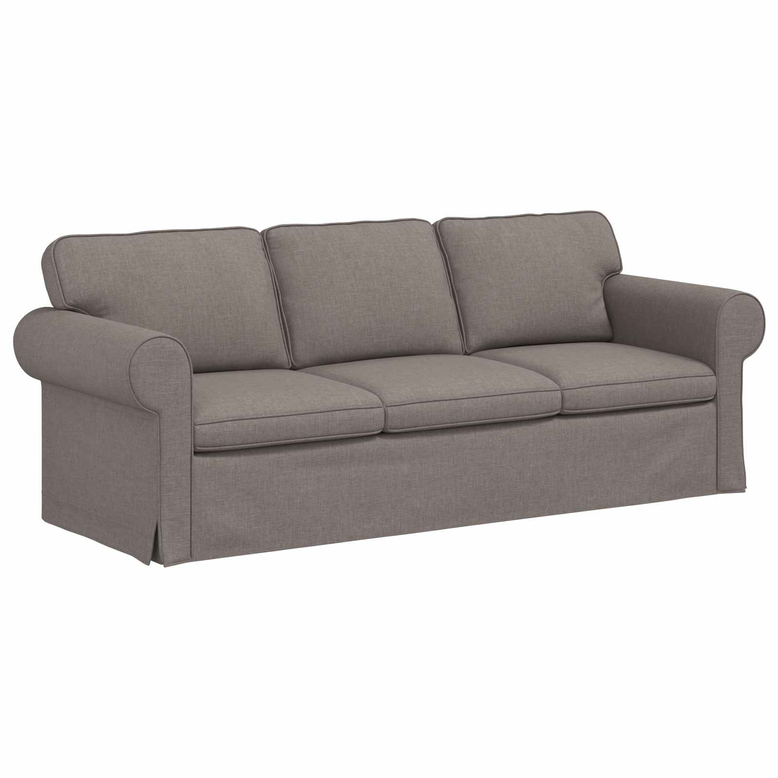 Sofa Set 2 pcs Taupe 215 x 82 x 80 cm Stoff