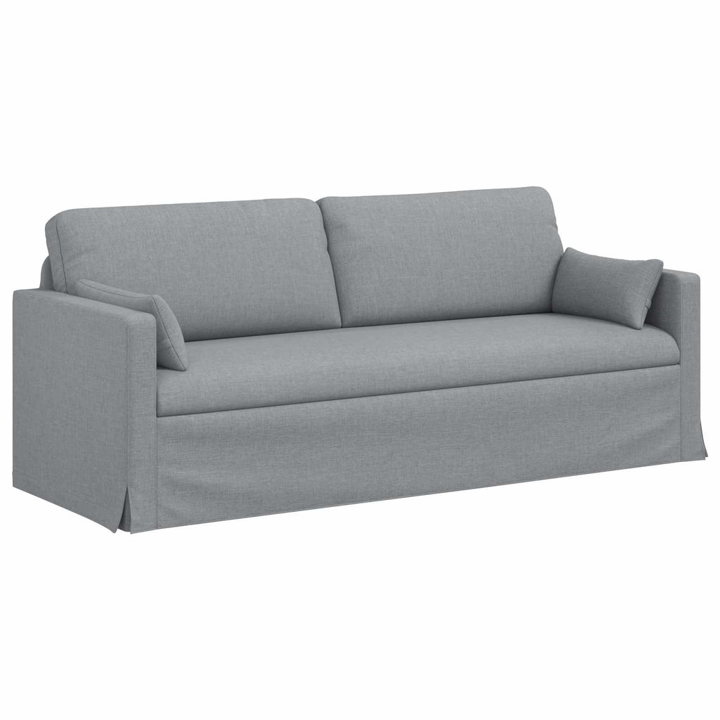 Sofa Set 2 pcs Hellgrau 198 x 78 x 80 cm Stoff