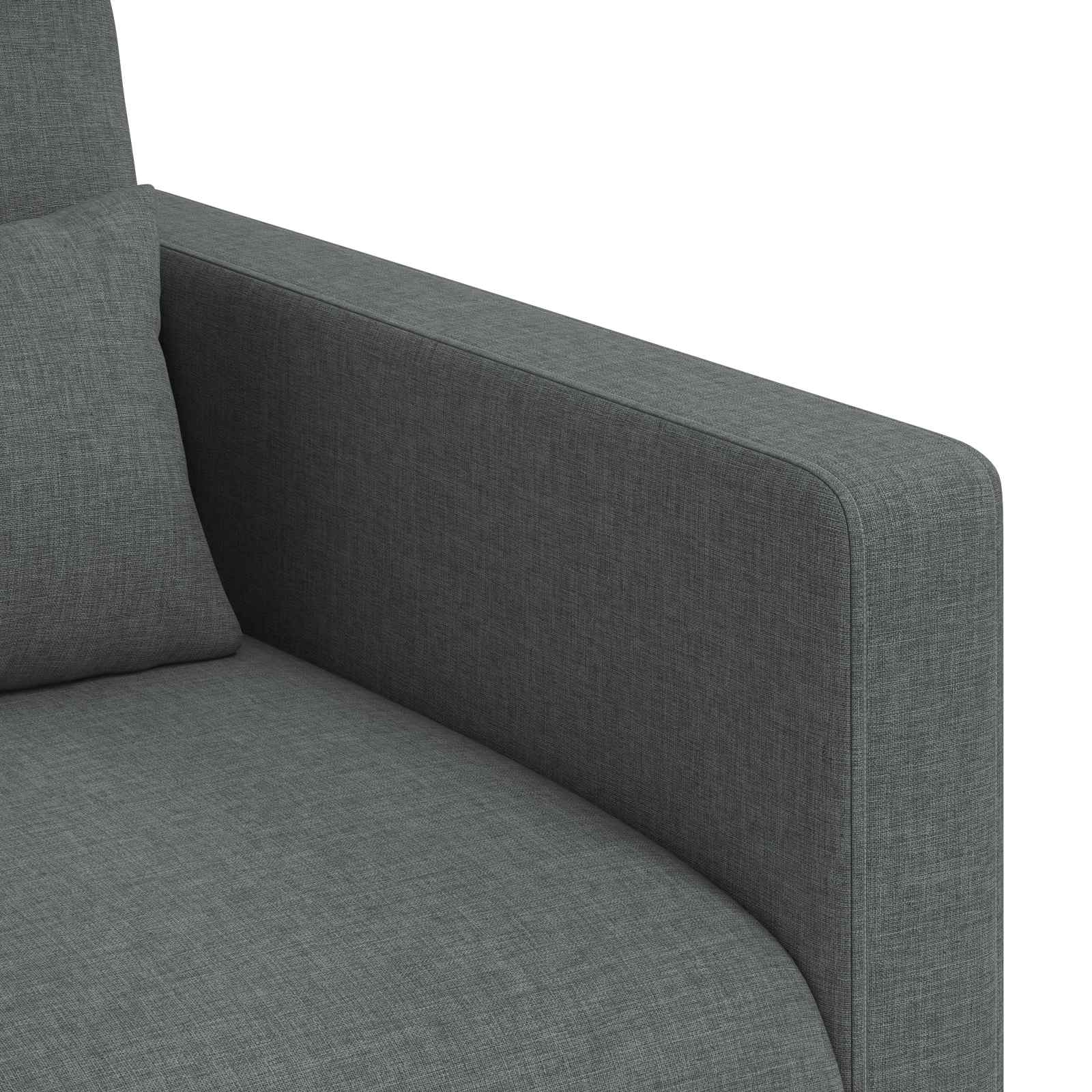 Sofa Set 2 pcs Dunkelgrau 198 x 78 x 80 cm Stoff