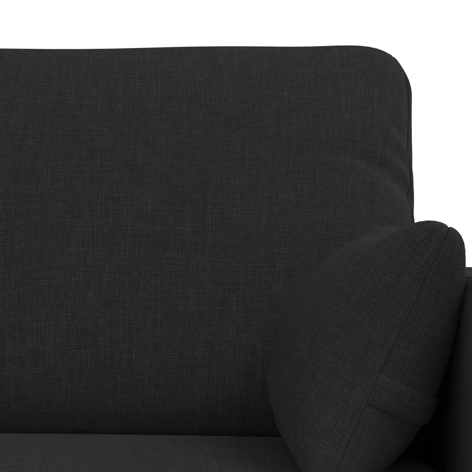Sofa Set 2 pcs Schwarz 198 x 78 x 80 cm Stoff