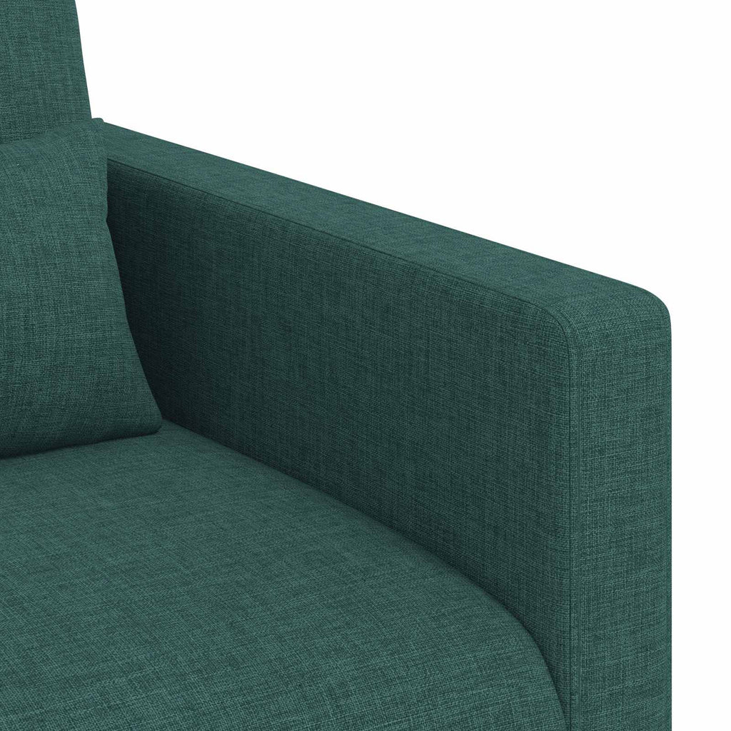 Sofa Set 2 pcs Dunkelgrün 198 x 78 x 80 cm Stoff