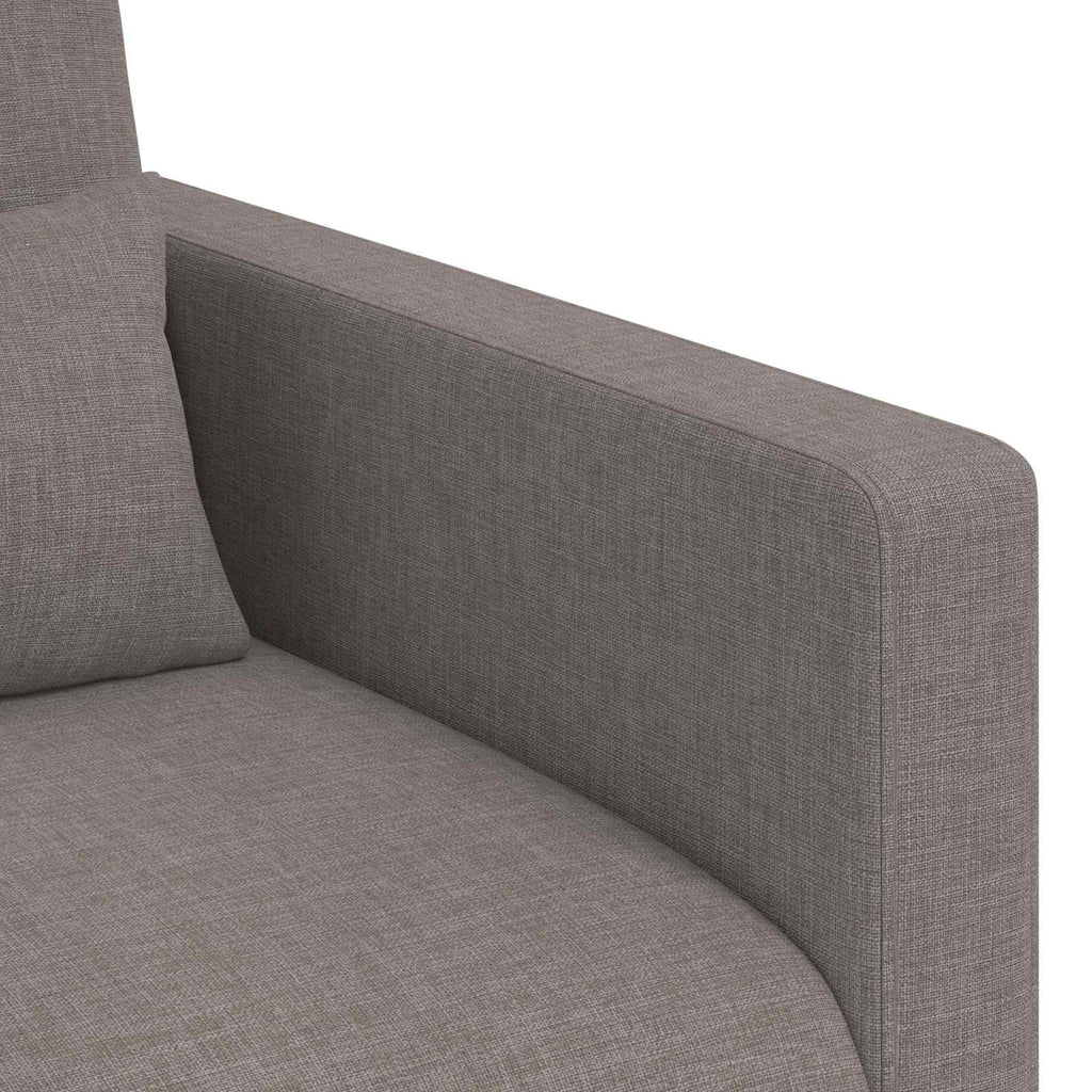 Sofa Set 2 pcs Taupe 198 x 78 x 80 cm Stoff