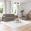 Sofa Set 2 pcs Taupe 198 x 78 x 80 cm Stoff