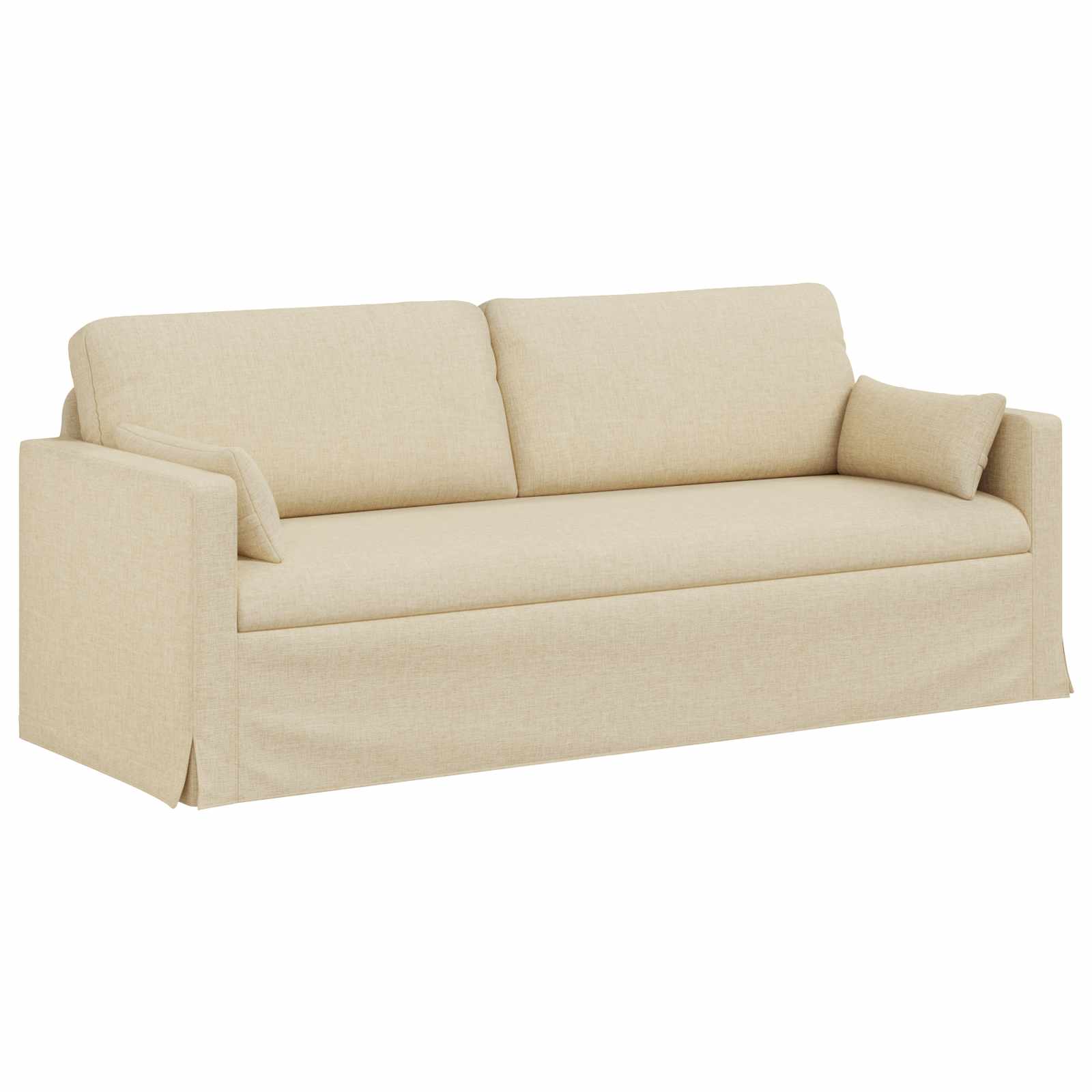 Sofa Set 2 pcs Creme 198 x 78 x 80 cm Stoff