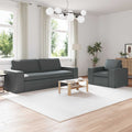 Sofa Set 2 pcs Dunkelgrau 222 x 80 x 82 cm Stoff
