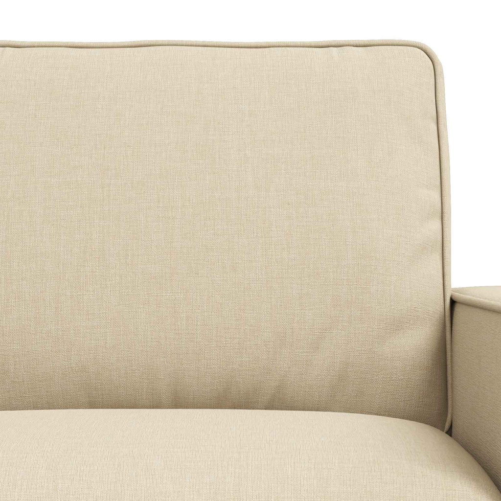 Sofa Set 2 pcs Creme 222 x 80 x 82 cm Stoff