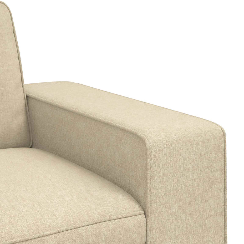 Sofa Set 2 pcs Creme 222 x 80 x 82 cm Stoff