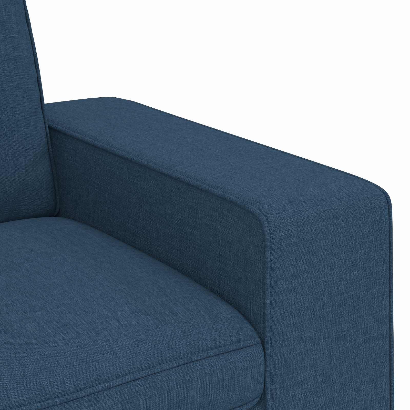 Sofa Set 2 pcs Blau 222 x 80 x 82 cm Stoff